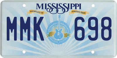 MS license plate MMK698