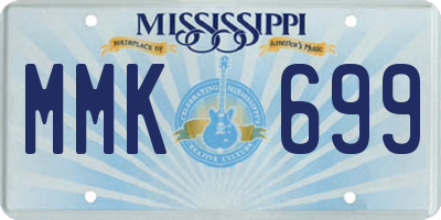 MS license plate MMK699