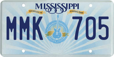 MS license plate MMK705