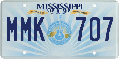MS license plate MMK707