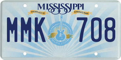 MS license plate MMK708