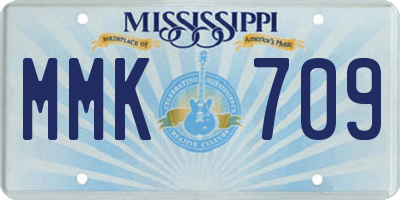 MS license plate MMK709