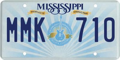 MS license plate MMK710