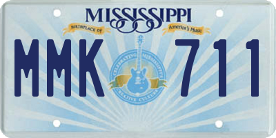 MS license plate MMK711