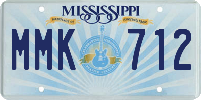 MS license plate MMK712