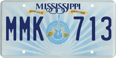 MS license plate MMK713