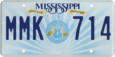 MS license plate MMK714