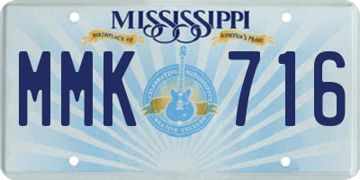 MS license plate MMK716