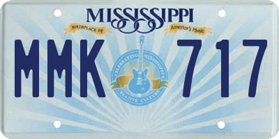 MS license plate MMK717