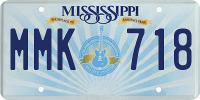 MS license plate MMK718