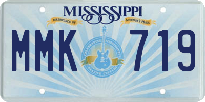 MS license plate MMK719