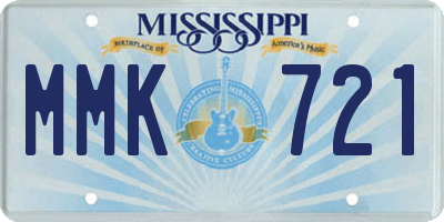 MS license plate MMK721