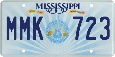 MS license plate MMK723