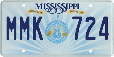 MS license plate MMK724