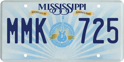 MS license plate MMK725