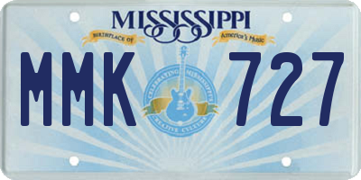 MS license plate MMK727