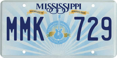 MS license plate MMK729