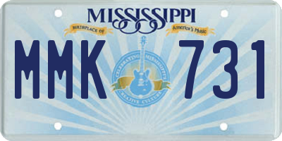 MS license plate MMK731