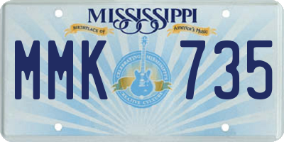 MS license plate MMK735