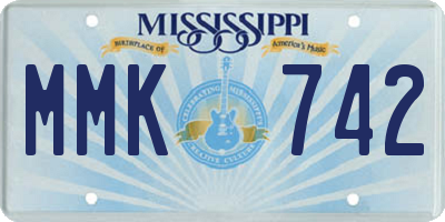 MS license plate MMK742