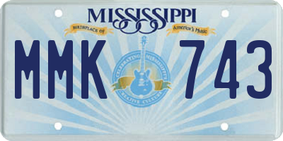 MS license plate MMK743