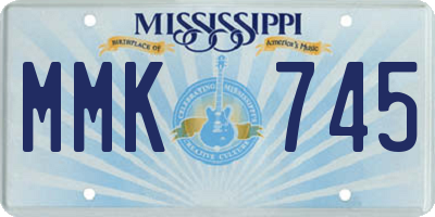 MS license plate MMK745