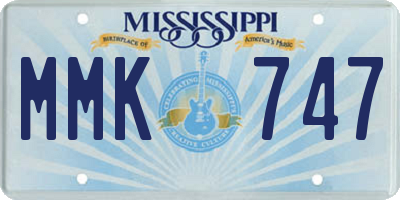 MS license plate MMK747
