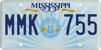 MS license plate MMK755
