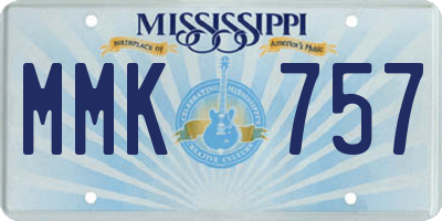 MS license plate MMK757