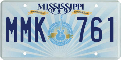 MS license plate MMK761