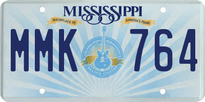 MS license plate MMK764