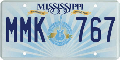 MS license plate MMK767