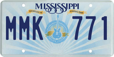 MS license plate MMK771