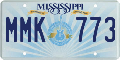 MS license plate MMK773