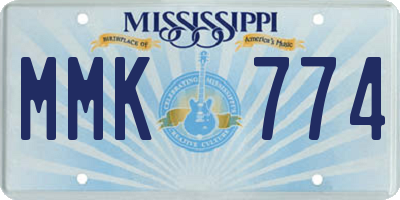 MS license plate MMK774
