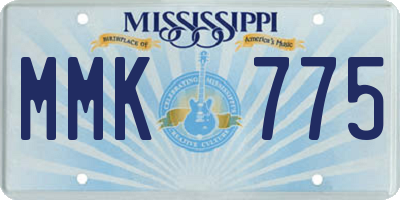 MS license plate MMK775