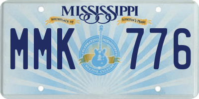 MS license plate MMK776