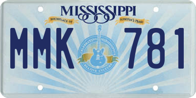 MS license plate MMK781