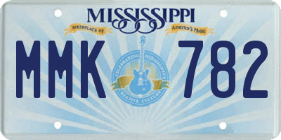MS license plate MMK782