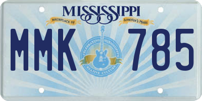 MS license plate MMK785