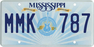 MS license plate MMK787