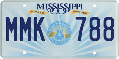 MS license plate MMK788