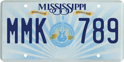 MS license plate MMK789
