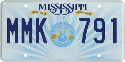 MS license plate MMK791