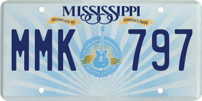 MS license plate MMK797