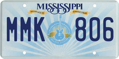 MS license plate MMK806