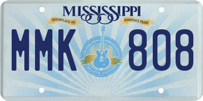 MS license plate MMK808