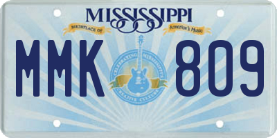 MS license plate MMK809