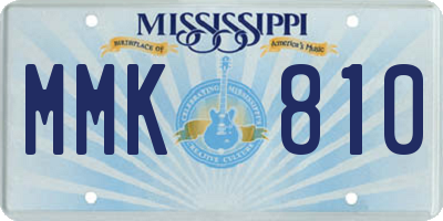 MS license plate MMK810