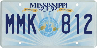 MS license plate MMK812